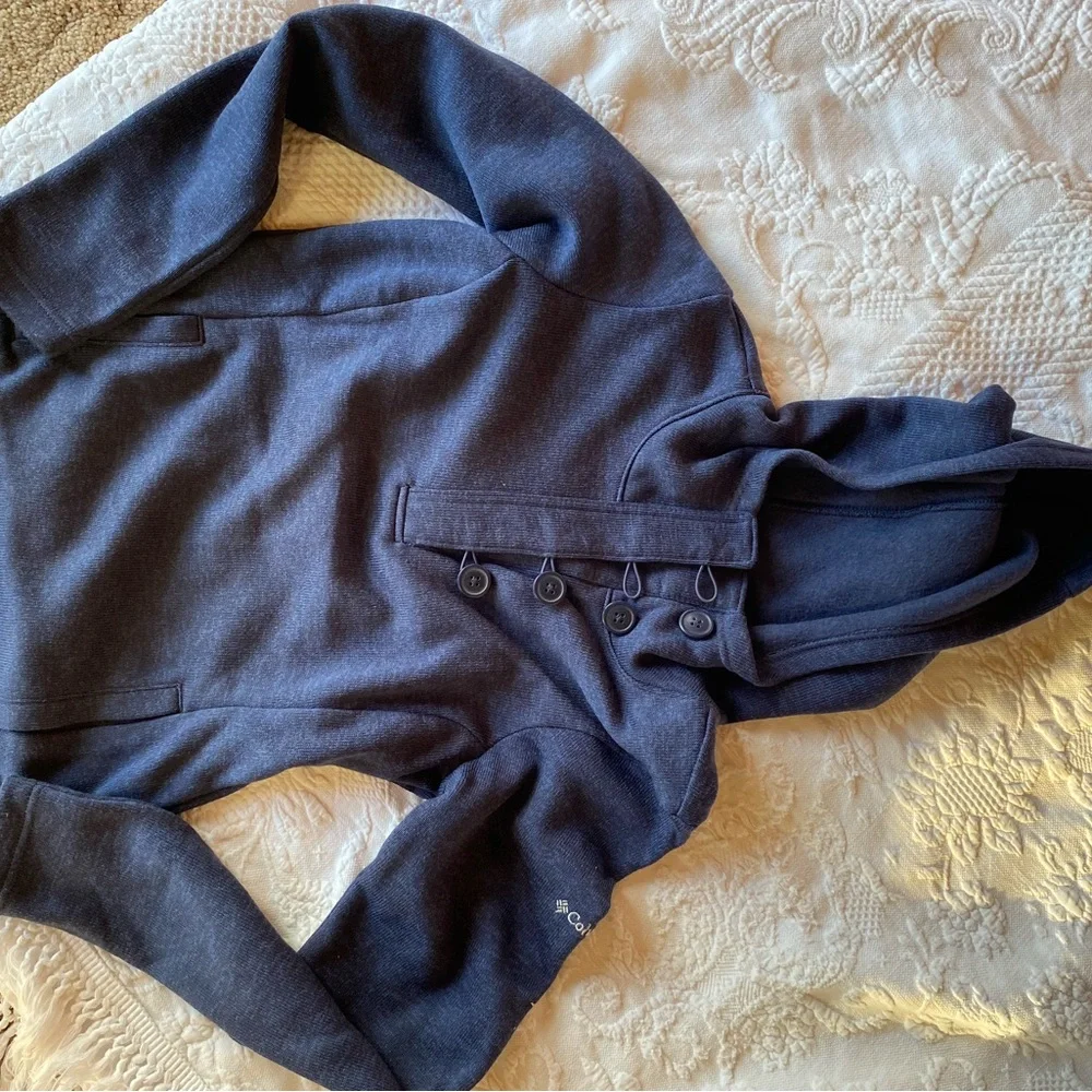 Columbia Deep Blue Knitwear Hoodie XSmall - Picture 1 of 2